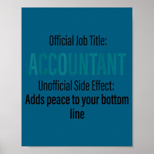 Funny accountant definition accounting office poster