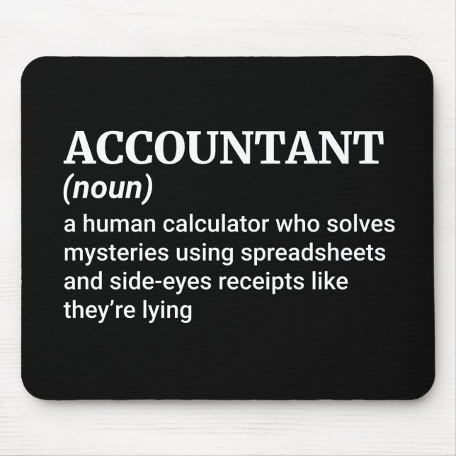 Funny Accountant Definition Mouse Pad (Front)