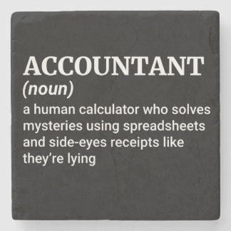 Funny Accountant Definition Stone Coaster