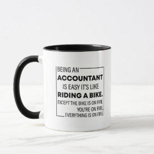 funny accountant gift, being an accountant is easy mug