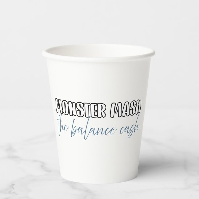 Funny Accountant Halloween - Monster Mash Paper Cups (Front)
