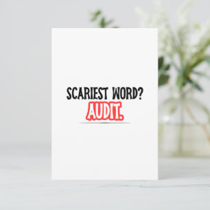 Funny Accountant Halloween - Scariest Word? Audit Thank You Card