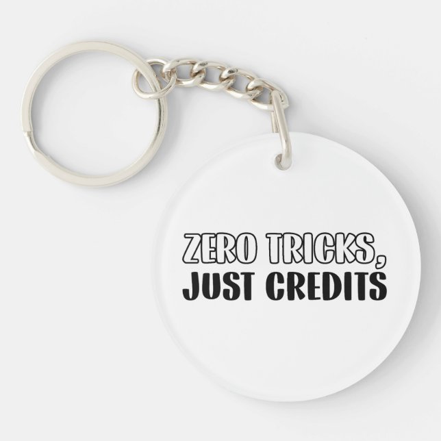 Funny Accountant Halloween - Zero Tricks Key Ring (Front)