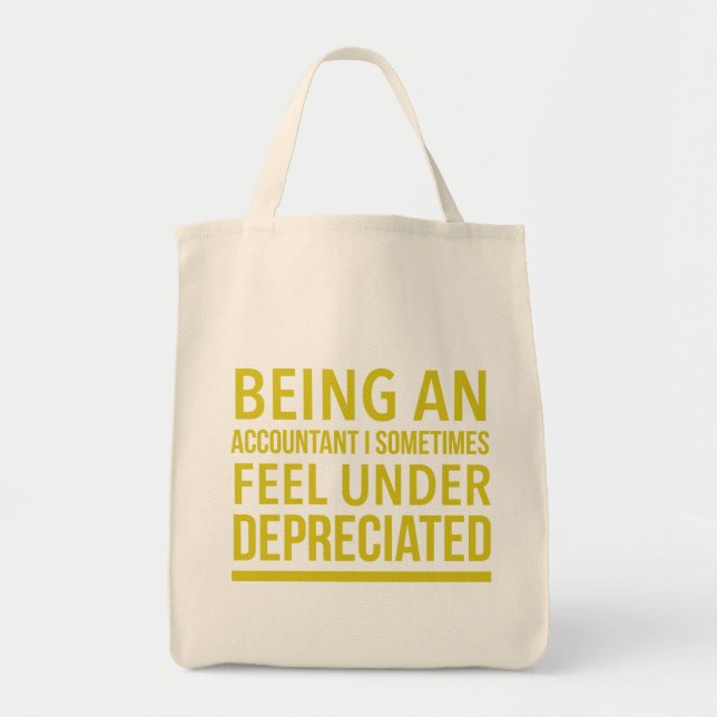 Funny Accountant Pun Tote Bag (Front)