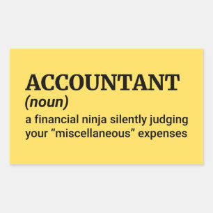 Funny Accountant Rectangular Sticker
