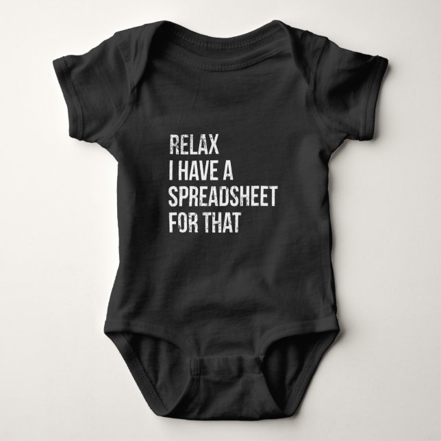 Funny Accountant Spreadsheet Joke Accounting Baby Bodysuit (Front)