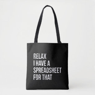 Funny Accountant Spreadsheet Joke Accounting Tote Bag