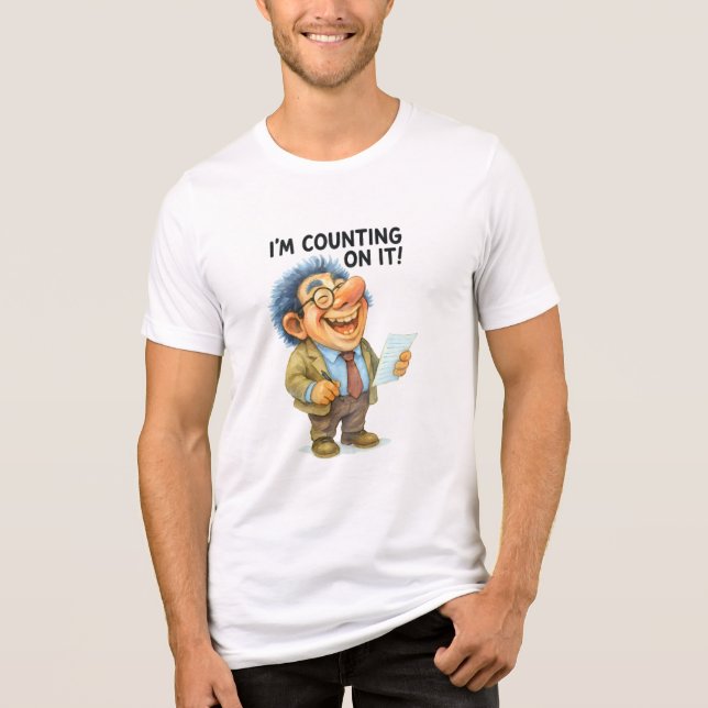 Funny Accountant Troll  Office Humour  Tri-Blend Shirt (Front)