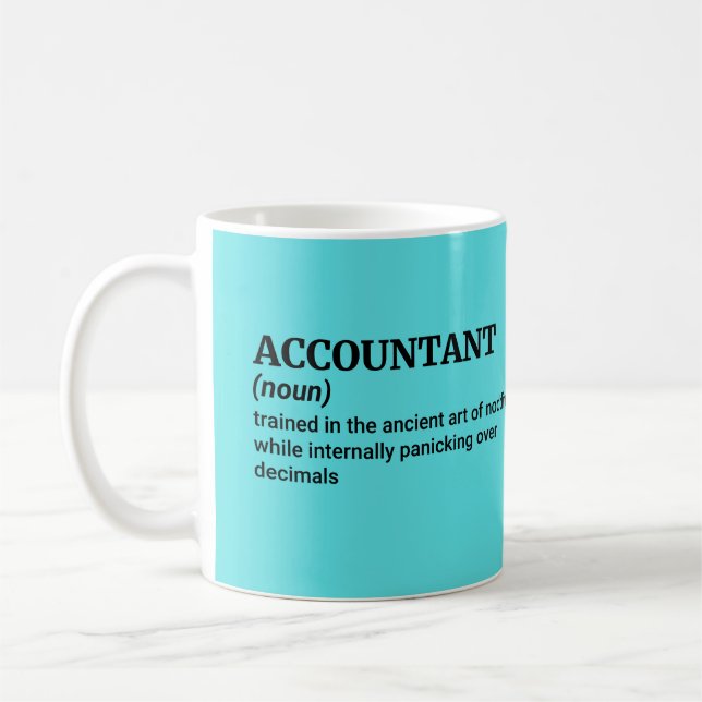 Funny Accountant Vocabulary – Tax Pros Coffee Mug (Left)