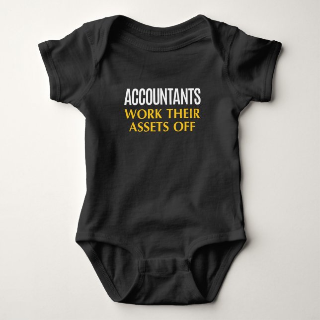 Funny Accountant work Asset Accounting Humor Baby Bodysuit (Front)