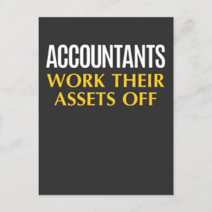 Funny Accountant work Asset Accounting Humour Postcard