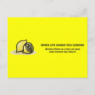Funny Accounting Income Tax Advice Postcard