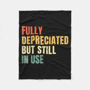 Funny Accounting Retro Fully Depreciated But Still Fleece Blanket
