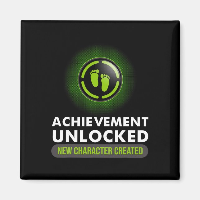 Funny Achievement Unlocked Gift Couples Video Game Magnet (Front)