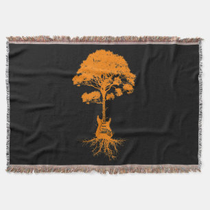 Funny Acoustic Guitar For Men Women Cool Guitarist Throw Blanket