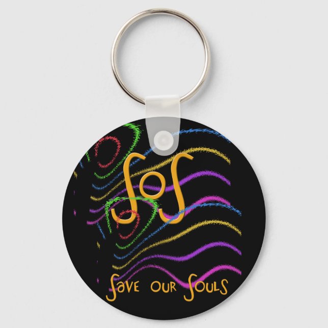 Funny Acronyms- SOS Key Ring (Front)