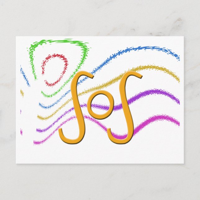 Funny Acronyms- SOS Postcard (Front)