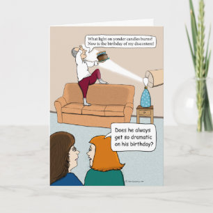 Funny Acting Dramatic on Birthday Card