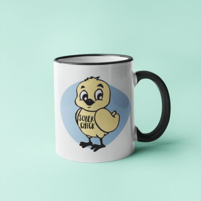Funny Addiction Recovery AA NA Sober Chick Girly Mug (Creator Uploaded)