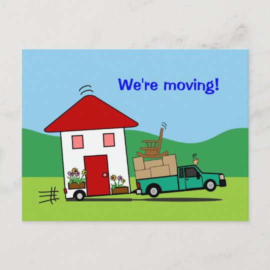 Funny Address Change We Re Moving House Cards Zazzle Com Au