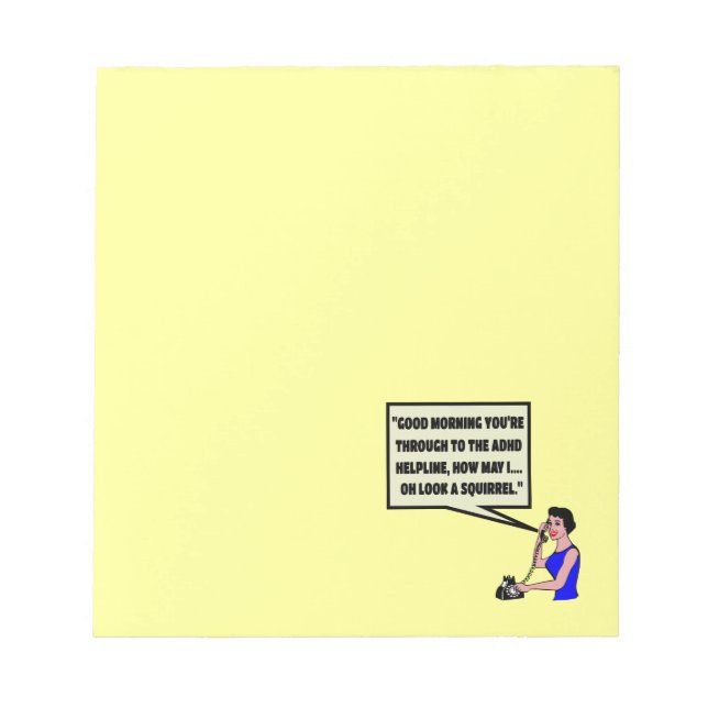 Funny ADHD Notepad (Front)
