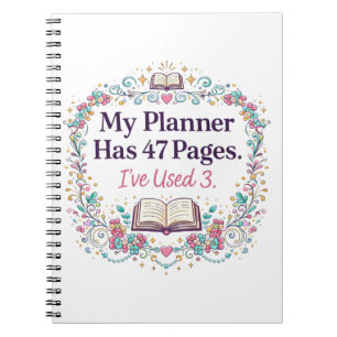 Funny ADHD Planner Addict Neurodivergent Humour Notebook