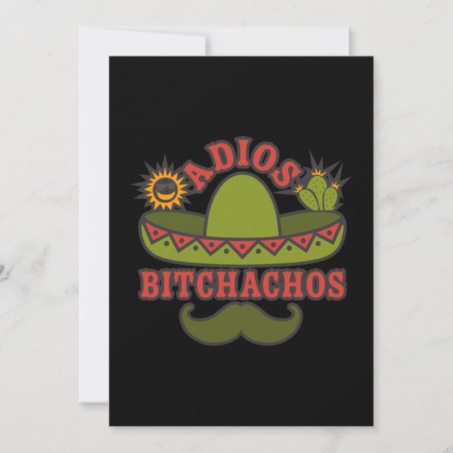 Funny Adios Beaches Funny Quote Holiday Card (Front)