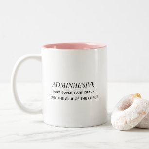 Funny Admin Professional Virtual Assistant Office  Two-Tone Coffee Mug