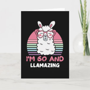 Funny Adorable Llama 60th Birthday Gift For Women Card