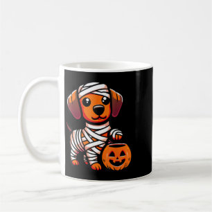 Funny Adorable Puppy Wrapped Mummy Zombie Coffee Mug