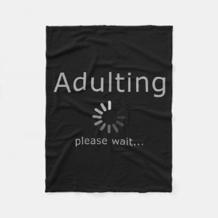 Funny Adult 18th Birthday Fun Present Girls Boys Fleece Blanket