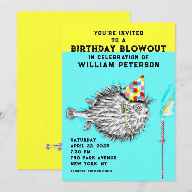 Funny Adult Birthday Invitation (Front/Back)