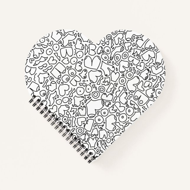 Funny adult breast pattern notebook (Front)