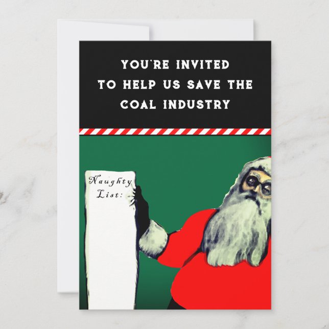 Funny Adult Christmas Holiday Party Invitation (Front)