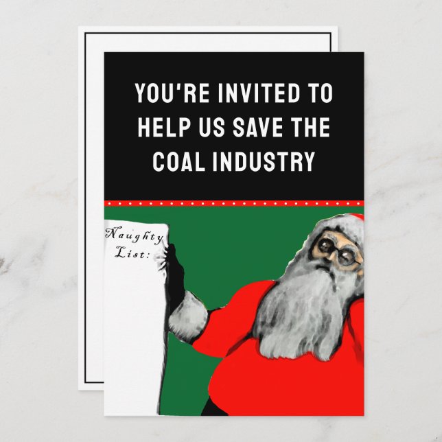 Funny Adult Christmas Holiday Party Invitation (Front/Back)