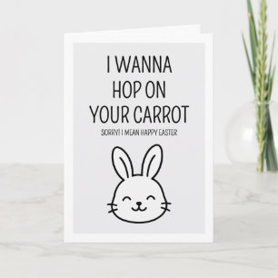 Funny Adult Easter Bunny for Husband Wife Holiday Card