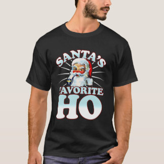 Funny Adult Humour Dirty Christmas Santa'S Favouri T-Shirt