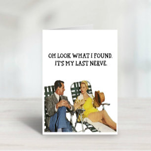 Funny Adult Husband and Wife Greeting Card