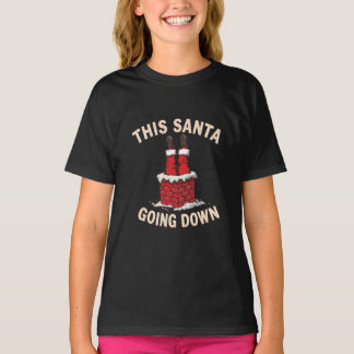 Funny Adult Santa Loves Going Down Christmas Humor T-Shirt