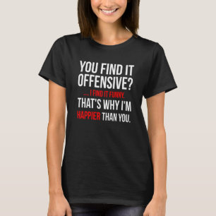 Funny Adult Shirt You Find It Offensive