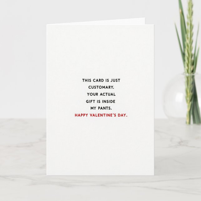 Funny Adult Valentines Gift Card (Front)