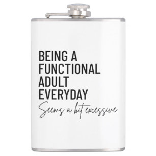 Funny Adulting Flask