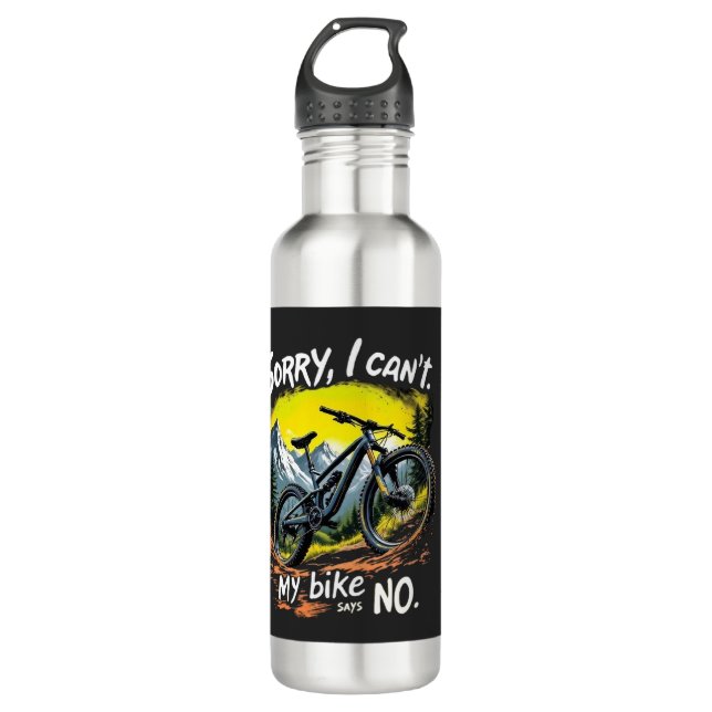 Funny Adventure Cycling Lover Quotes 710 Ml Water Bottle (Front)