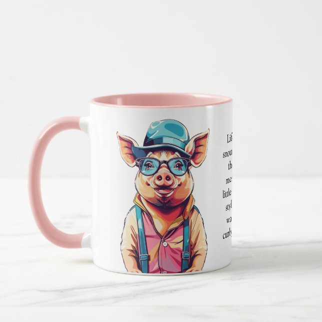 Funny Advice From A Pig Mug (Left)