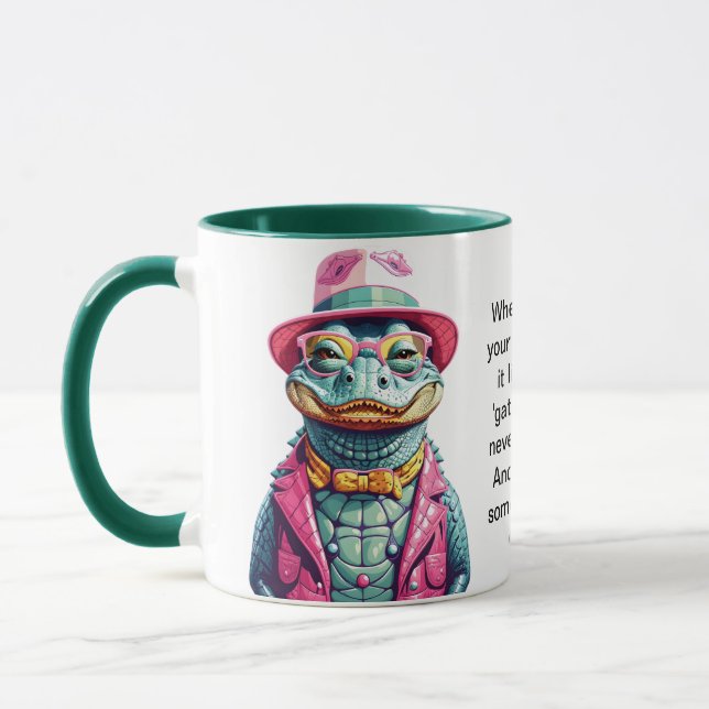 Funny Advice From An Alligator  Mug (Left)
