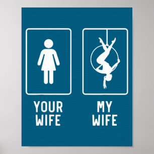 Funny Aerial Hoop Wife Aerial Yoga Poster