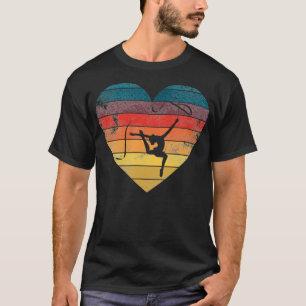 Funny Aerobic gymnastics Heart Retro Vintage Cool  T-Shirt
