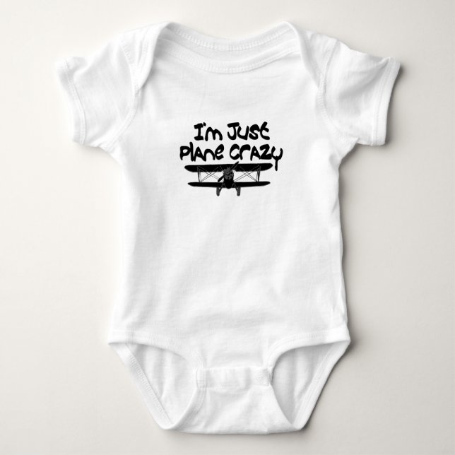 funny aeroplane baby bodysuit (Front)