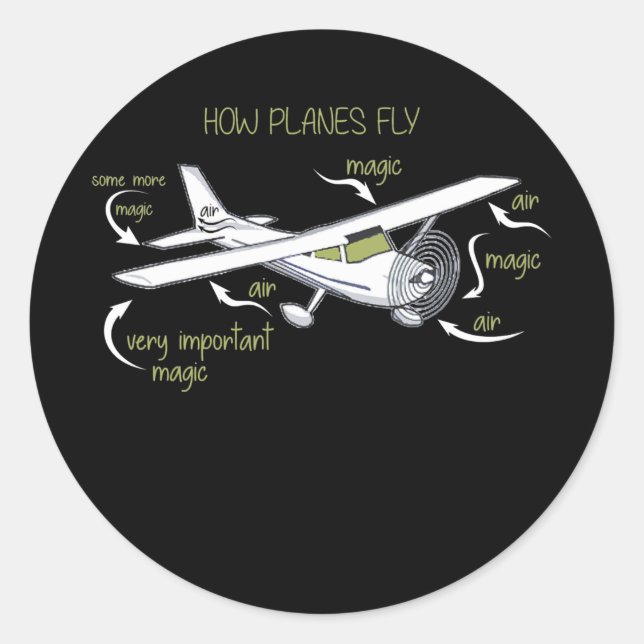 Funny Aerospace Engineer Engineering Gift How Classic Round Sticker (Front)