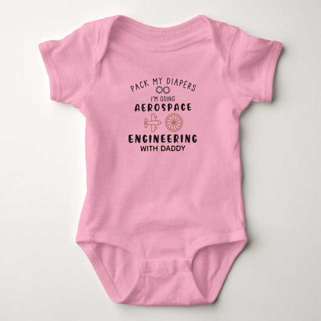 Funny Aerospace Engineering Dad Astronautical Baby Bodysuit (Front)